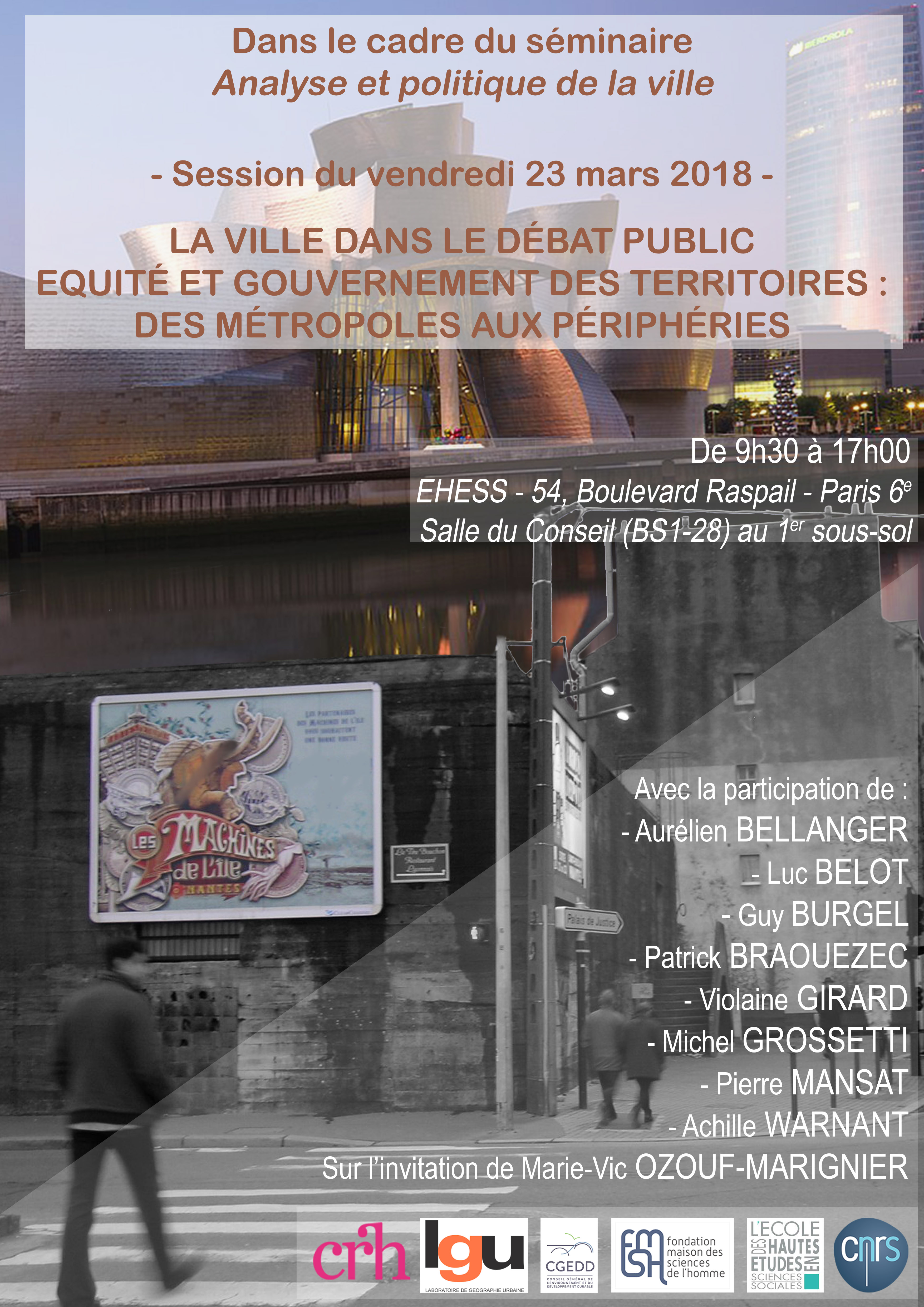 
	vendredi 23 mars 2018, EHESS 54 boulevard Raspail Paris 6e<br />Salle du Conseil, au 1er sous-sol